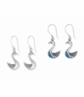 Boucles d'oreilles Pierre Cygne 15mm Prix Paire