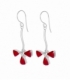 Boucles d'oreilles Argent Pierre 30mm. Prix paire