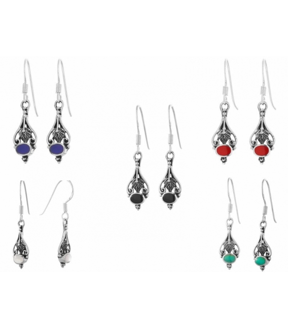 Boucles d'oreilles Argent Pierre 1,60cm Prix Paire