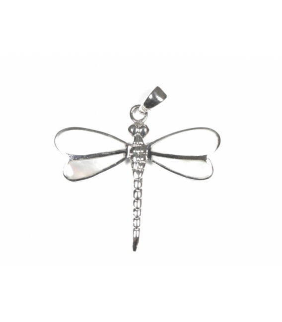 Pendentif Argent Libellule Pierre