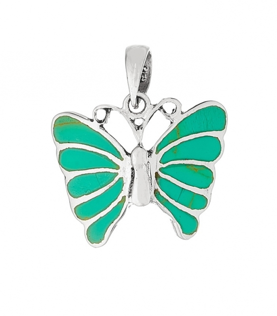 Colgante Plata Mariposa Piedra 1,80cm