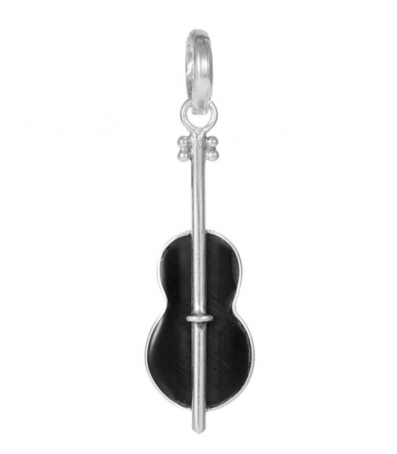 Colgante Plata Violin Piedra