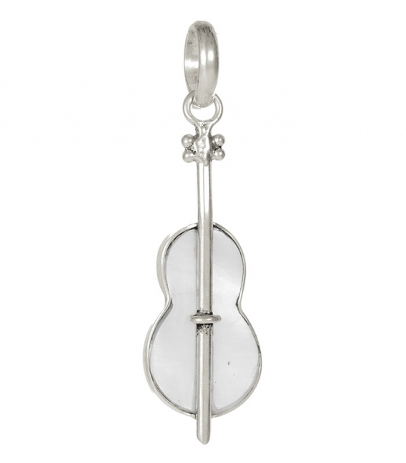 Colgante Plata Violin Piedra