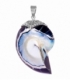 Pendentif Argent Coquillage Nautilus Noir 47mm