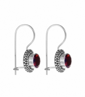 Boucles d'oreilles Vieil Argent Granate Prix Paire