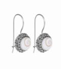 Boucle d'oreille Argent Oeil de Shiva Vieil Argent Prix Paire