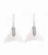 Boucle d'oreille Argent Nacre Queue de Baleine Prix Paire