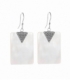 Boucle d'oreille Argent Rectangle Nacre Filigrane Prix Paire