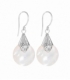 Boucle d'oreille Argent Cercle Nacre Prix Paire