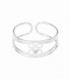 Bague Argent Pied Zirconium