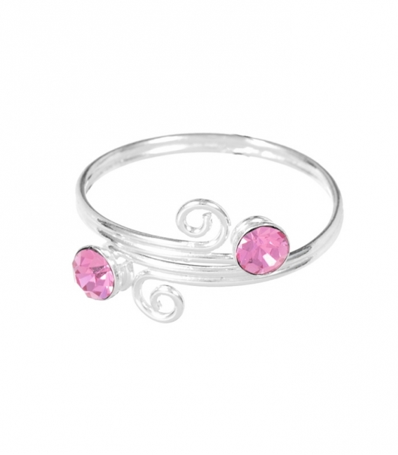 Bague Argent Pied Zirconium