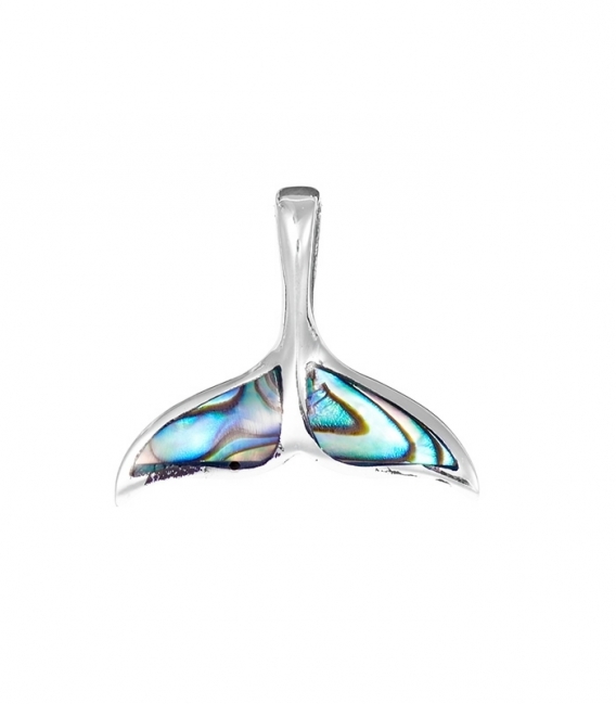 Pendentif Argent Queue de Baleine Pierre 16 X 19mm