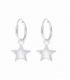 Creoles Argent 12mm Pierre Zirconium. Prix paire