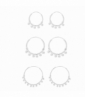 Créoles Argent Boules (2mm). Prix paire