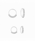 Aro Piercing 0.6mm Circonita Blanca. Precio Par