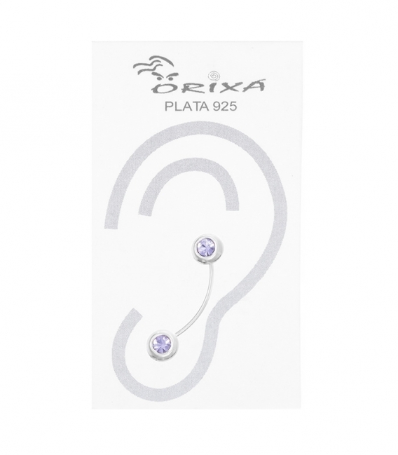 Boucles d'oreilles Argent Grimpeur Zirconiums Prix Paire