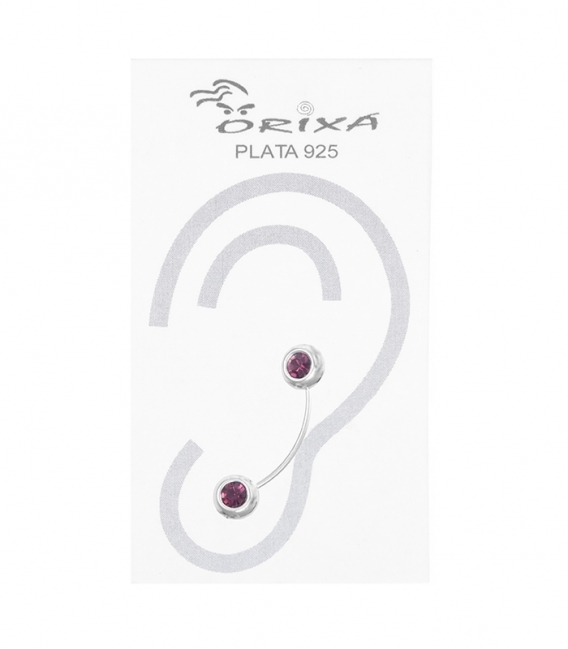 Boucles d'oreilles Argent Grimpeur Zirconiums Prix Paire