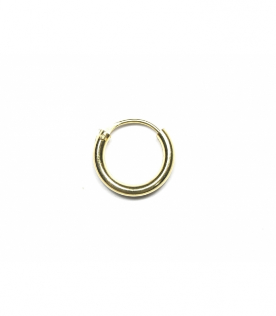 Créoles Argent Lisses Grosseur 1.5mm. Recouvert d'Or