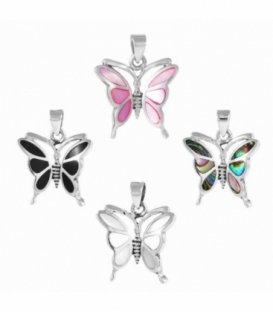 Colgante Plata Mariposa Piedra 1,80cm