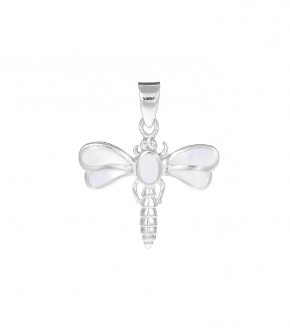 Pendentif Argent Libellule Pierre 1,60cm