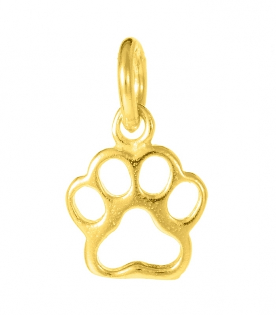 Pendentif Argent Empreinte Chien 1,20cm Recouverte