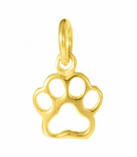 Pendentif Argent Empreinte Chien 12mm Recouverte