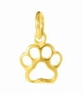 Pendentif Argent Empreinte Chien 12mm Recouverte