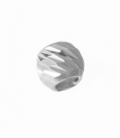 Boule Argent Cannelé Diamant 3mm