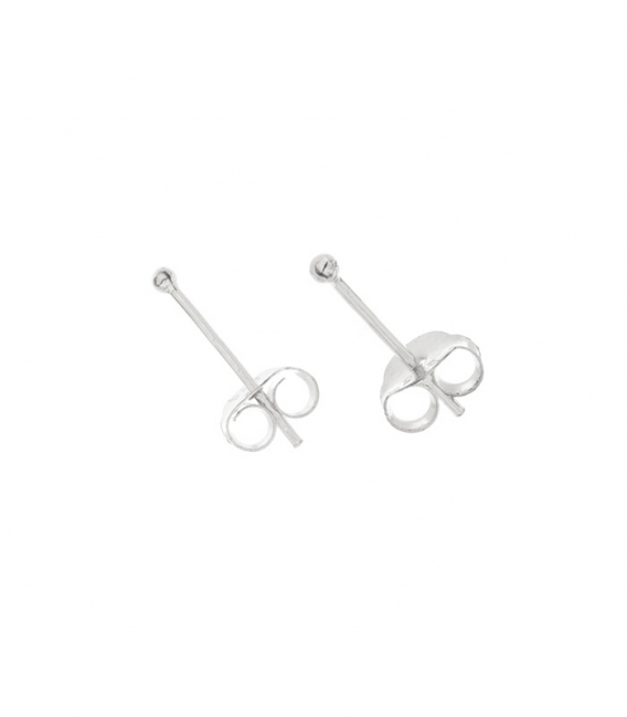 Boucles d'Oreilles Argent Boule. Prix paire