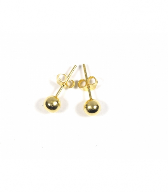 Boucles d'Oreilles Argent Boule Recouverte. Prix paire