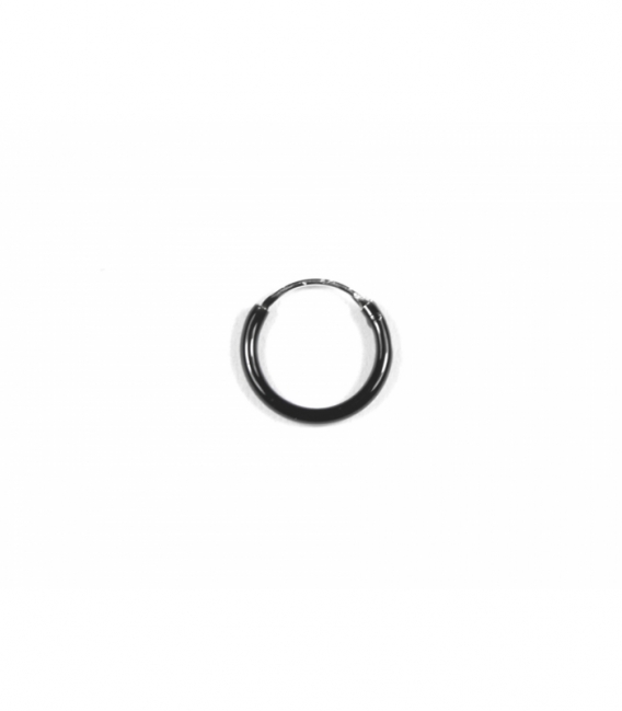 Aro Plata Negro Grosor 1.2mm Precio Par