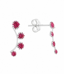 Boucles D'oreilles Zirconium Rose. Prix Paire