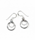 Boucles Argent d'oreilles Pierre Cercles 11mm