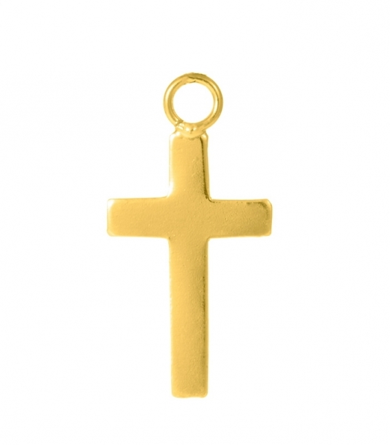 Perle Argent Croix Recoubert