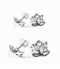 Boucles d'oreilles Argent Fleur Lotus