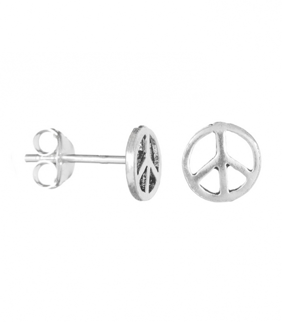 Boucles d'oreilles Argent Symbole Paix Ø6.5mm Prix Paire