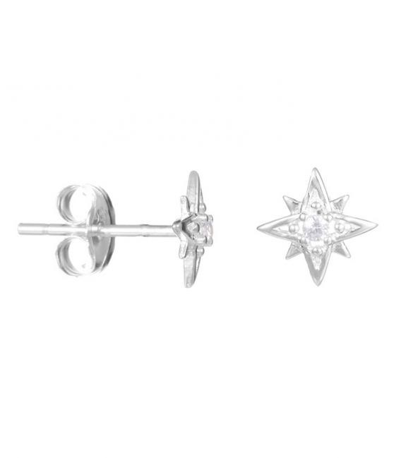 Boucles d'oreilles Étoile Zirconium Prix Paire