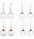 Boucles Argent d'oreilles Pierre Cercles 11mm