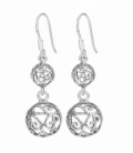 Boucles d'oreilles Argent Vielli Demi-Ballon Prix paire