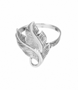 Bague Argent Plumes