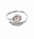 Anillo Plata Ajustable Piedra. Pluma 10 X 7mm