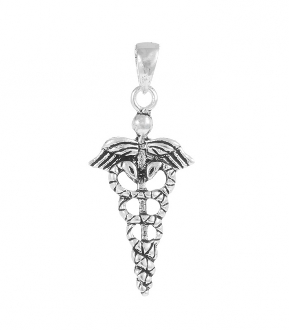 Colgante Plata Caduceo 22mm