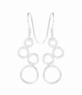 Boucles d'oreilles Argent Quatre Cercles Prix Paire