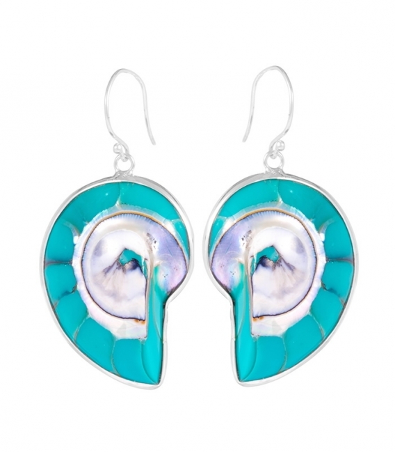 Boucles d'oreilles Argent Nautilus 29mm Prix Paire