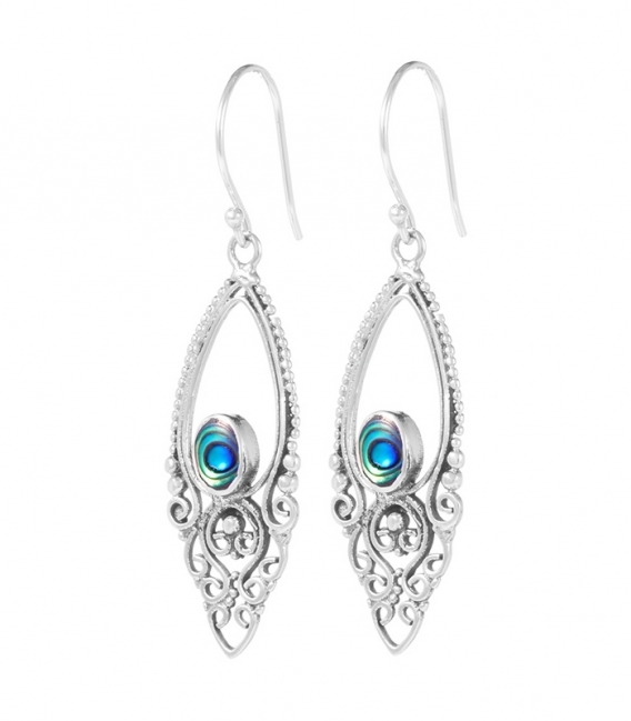 Boucles d'oreilles Argent Filigrane Minéraux Prix Paire