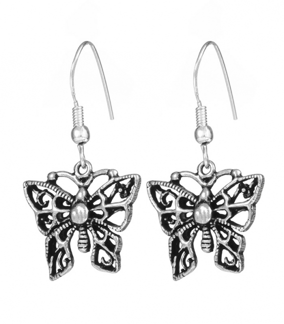 Pendiente Plata Mariposa Precio Par