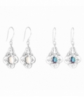 Boucles d'oreilles Argent Filigrane Minéraux Prix paire