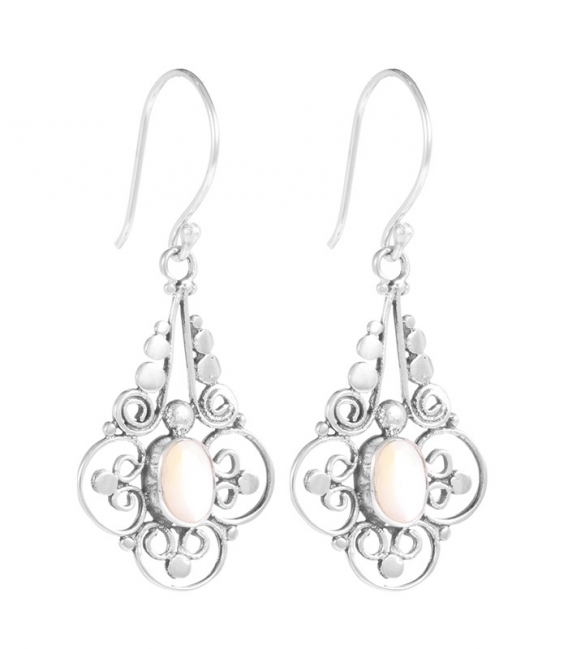 Boucles d'oreilles Argent Filigrane Minéraux Prix paire