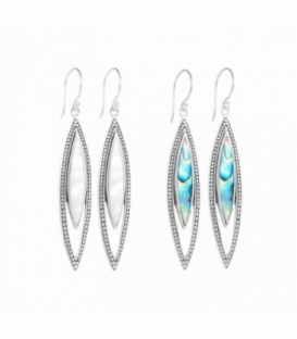 Boucles d'oreilles Argent Filigrane Minéraux Prix Paire