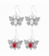 Boucles d'oreilles Argent Papillon Minéraux Prix Paire